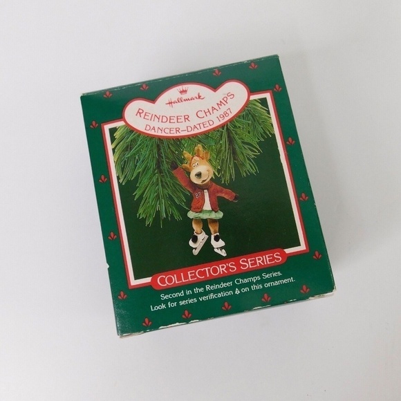 HALLMARK Vintage 1987 Collector’s Series Reindeer Champs Dancer Ice Skating - Picture 8 of 13